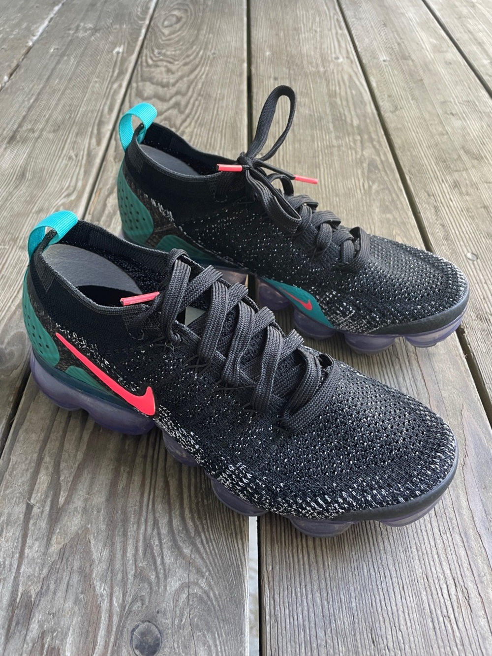 Nike Black Flyknit VaporMax Running Shoes